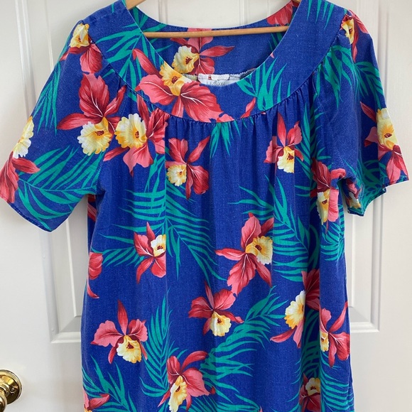 Vintage Other - Vintage Hawaiian Tropical Muu Muu Floor Length Housedress. Size XL. Made in USA